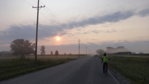 Sunrise cycling to beat the heat.  